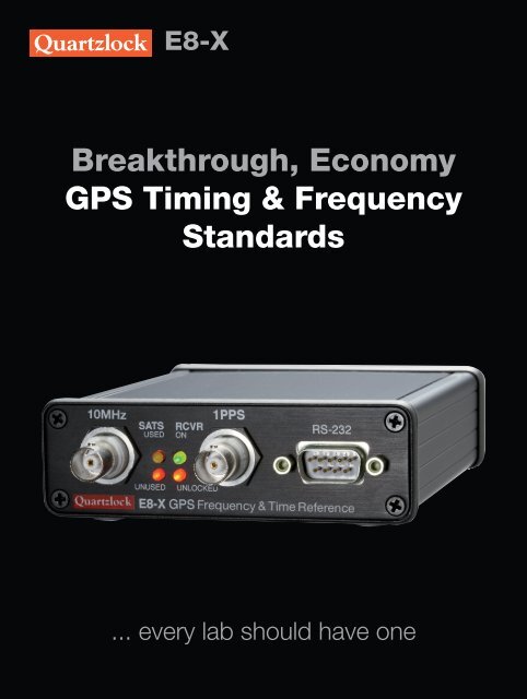 Breakthrough, Economy GPS Timing & Frequency ... - TR instruments