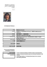 Curriculum Vitae Segretario Generale D.ssa ... - Comune di Gangi