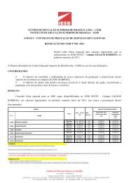 CENTRO DE EDUCAÇÃO SUPERIOR DE BRASÍLIA LTDA – CESB ...