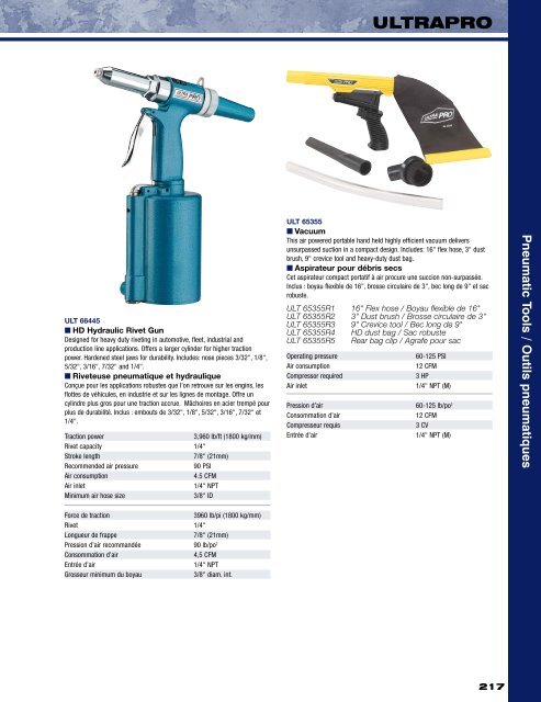 Catalogue ULTRAPRO - NAPA - PiÃ¨ces d'auto Rimouski