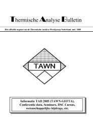 Thermische Analyse Bulletin - Universiteit Utrecht