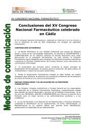 XV Congreso Nacional FarmacÃ©utico - Acta Sanitaria