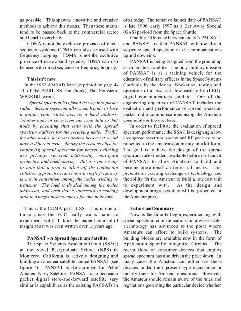 Spread Spectrum - It's not just for breakfast anymore!