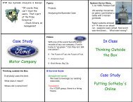 Case Study Motor Company In Class Thinking Outside the Box Case ...