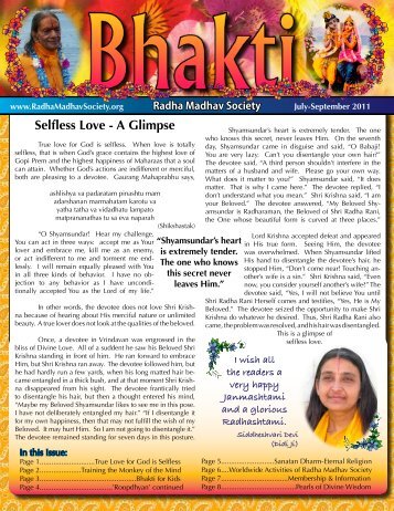 Download Newsletter - Radha Madhav Society