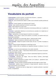 Vocabulaire du portrait - Edu.augustins.org - MusÃ©e des Augustins