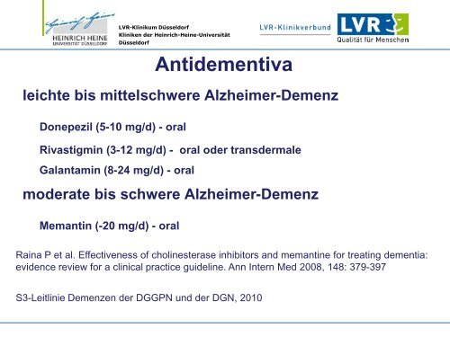 Demenzen - LVR-Klinikum Düsseldorf