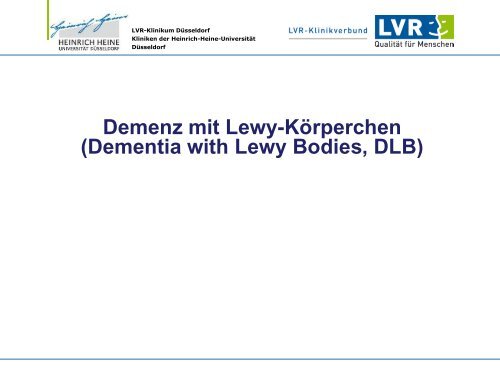 Demenzen - LVR-Klinikum Düsseldorf