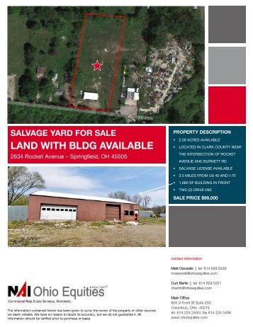 salvage yard for sale land with bldg available