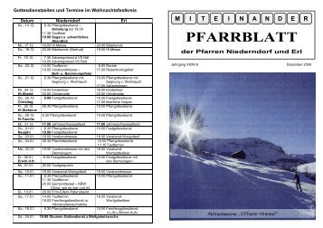 PFARRBLATT - Gemeinde Niederndorf