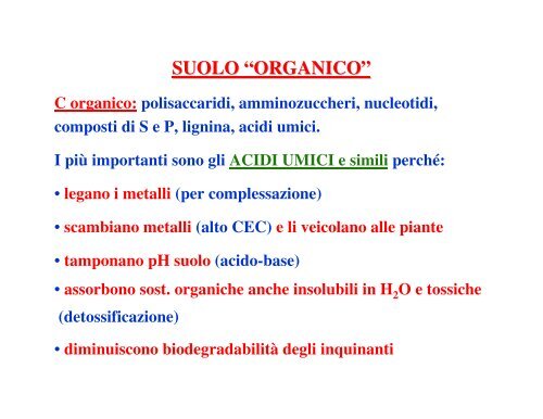 IL COMPARTO SUOLO - UniversitÃ  dell'Insubria