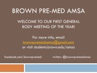 Brown Premed AMSA