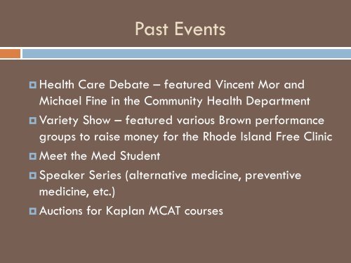 Brown Premed AMSA