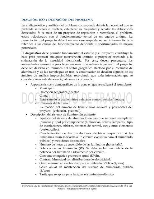 documento de trabajo metodologÃ­a para la formulaciÃ³n y evaluaciÃ³n ...