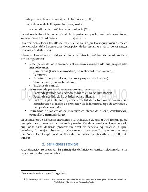 documento de trabajo metodologÃ­a para la formulaciÃ³n y evaluaciÃ³n ...