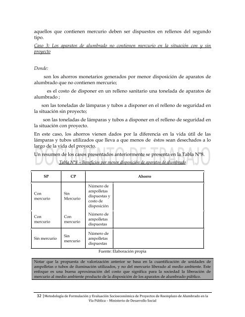 documento de trabajo metodologÃ­a para la formulaciÃ³n y evaluaciÃ³n ...