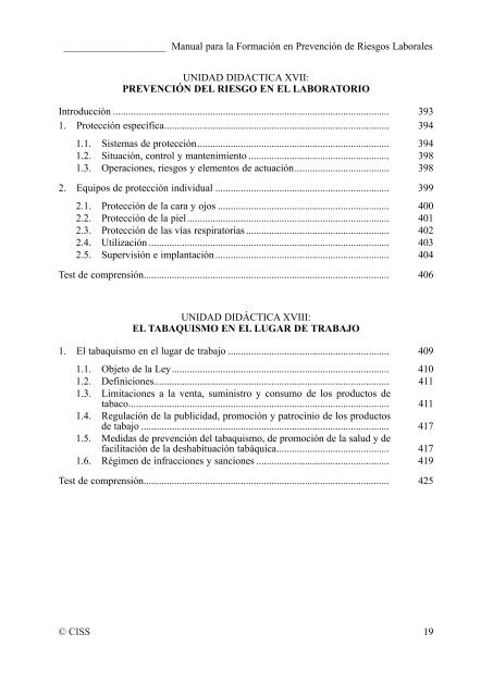 Manual para la formaciÃ³n en PrevenciÃ³n de Riesgos Laborales - CISS