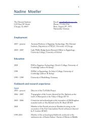 Nadine Moeller CV 2013 - Department of Near Eastern Languages ...