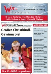 www . wironline . at - Wirtschaftsregion Fuschlsee