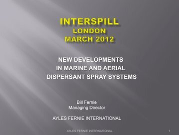 new developments in marine and aerial dispersant spray ... - Interspill