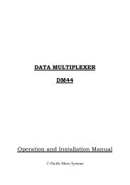 DATA MULTIPLEXER DM44 Operation and Installation ... - Seatech