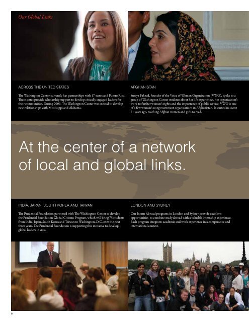 Linking our partners p. 12 - The Washington Center