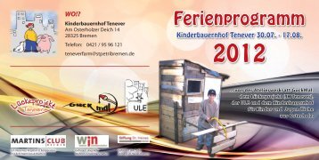 gehts zum Sommerferienprogramm - St. Petri Kinder und Jugendhilfe