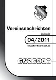 Die Tennisabteilung berichtet - TSV Fischbach