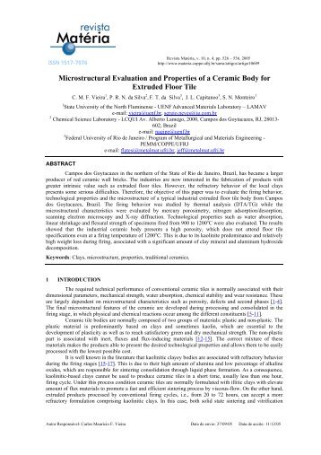 Microstructural Evaluation and Properties of a Ceramic Body