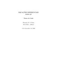 EQUAC¸ËOES DIFERENCIAIS MAE 127 Notas de Aula Ricardo MS ...