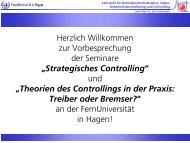 Controlling - FernUniversitÃ¤t in Hagen