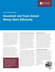 Document and Track Seized Money More ... - Cummins-Allison
