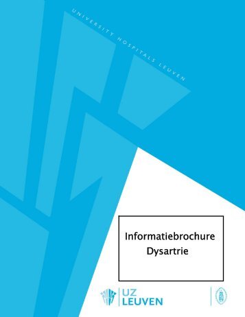 Informatiebrochure Dysartrie - UZ Leuven