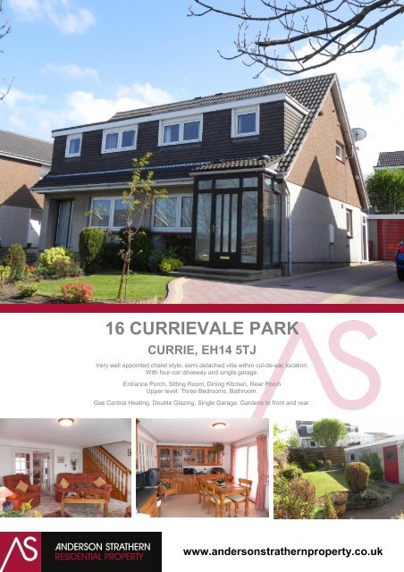 16 CURRIEVALE PARK - Anderson Strathern.....