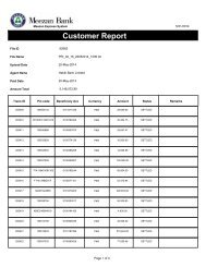 Customer Report - Meezan Bank Ltd.