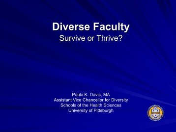 Presentation by Paula K. Davis, MA, Assistant Vice Chancellor for ...
