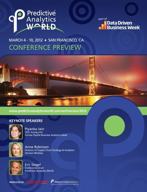 CONFERENCE PREVIEW - Predictive Analytics World