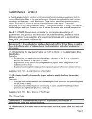 4th Grade Social Studies Standards - Selah School District