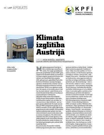 Klimata izglÄ«tÄ«ba AustrijÄ - SIA AÄ£entÅ«ra LILITA