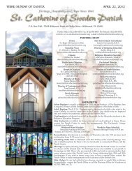 THIRD SUNDAY OF EASTER APRIL 22, 2012 - St. Catherine of ...