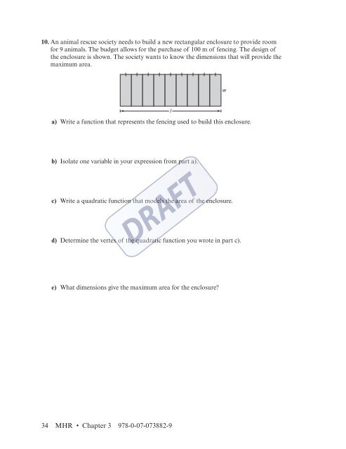 Pre-Calculus 11 Workbook - McGraw-Hill Ryerson