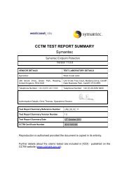 CCTM Test Report Summary Symantec - CESG
