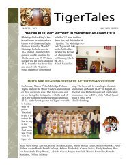 Tiger Tales Volume 1 Issue 11 - Mobridge-Pollock School