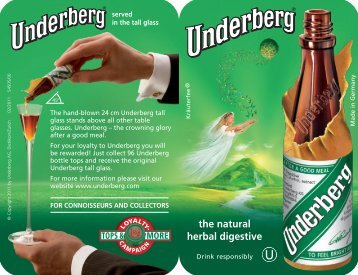 the natural herbal digestive - Underberg