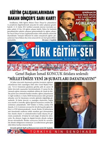 EÄÄ°TÄ°M ÃALIÅANLARINDAN BAKAN DÄ°NÃER'E ... - TÃ¼rk EÄitim-Sen
