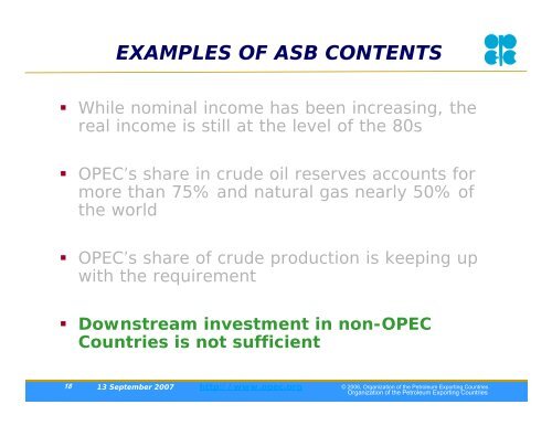 OPEC Annual Statistical Bulletin 2006