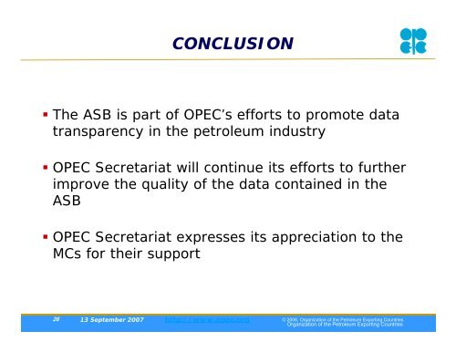 OPEC Annual Statistical Bulletin 2006