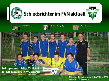 Schiedsrichter im FVN aktuell – Ausgabe März 2013 – ist online