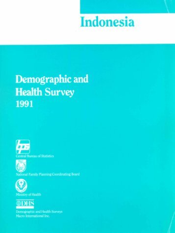 Indonesia Demographic and Health Survey 1991 ... - Measure DHS