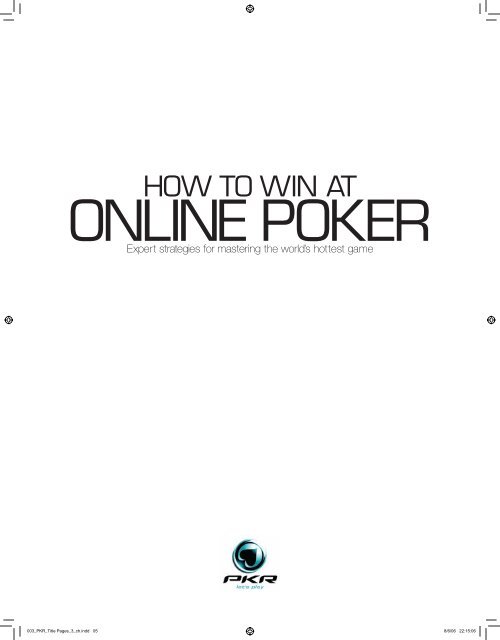 Download 'How to Win at Online Poker' in PDF - PKR.com